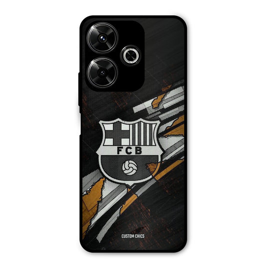 Black FCB Logo Redmi 13 5G Mobile Back Cover - Sports PrintShield Case