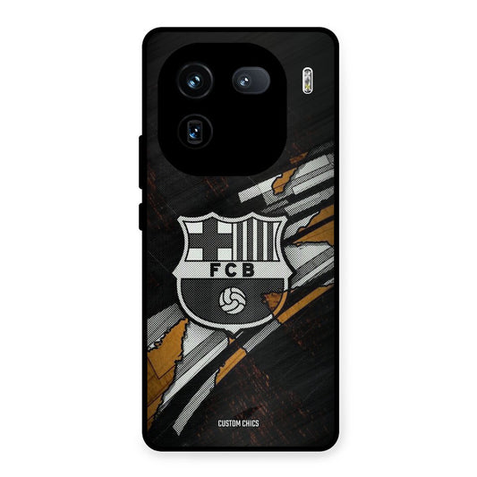 Black FCB Logo iQOO 12 Mobile Back Cover - Sports PrintShield Case