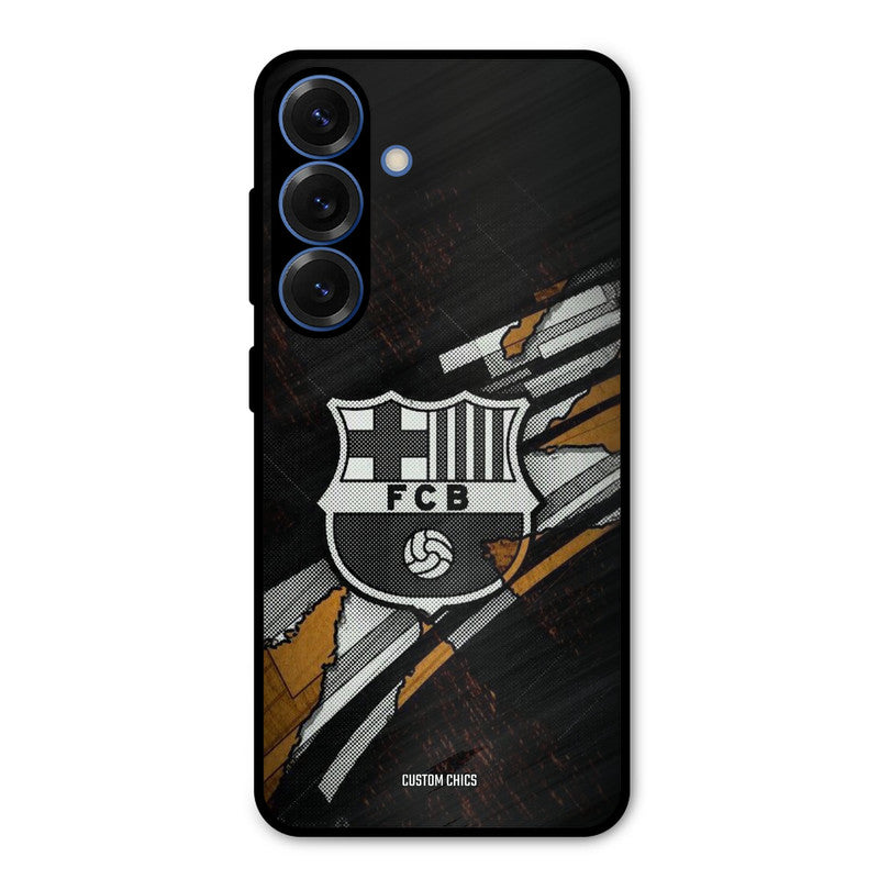 Black FCB Logo Samsung Galaxy S25 Mobile Back Cover - Sports PrintShield Case
