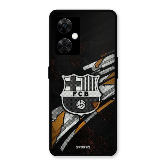 Black FCB Logo OnePlus Nord CE 3 Lite Mobile Back Cover - Sports PrintShield Case