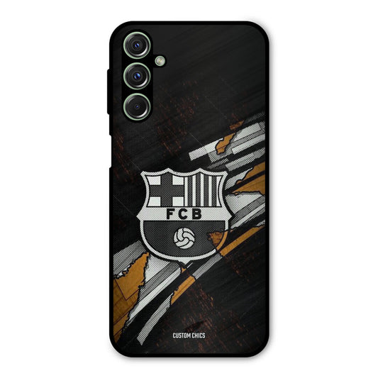 Black FCB Logo Samsung Galaxy M34 Mobile Back Cover - Sports PrintShield Case