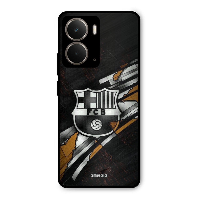 Black FCB Logo Realme P3 Mobile Back Cover - Sports PrintShield Case