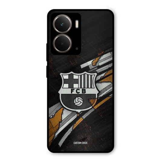 Black FCB Logo Realme P3 Mobile Back Cover - Sports PrintShield Case