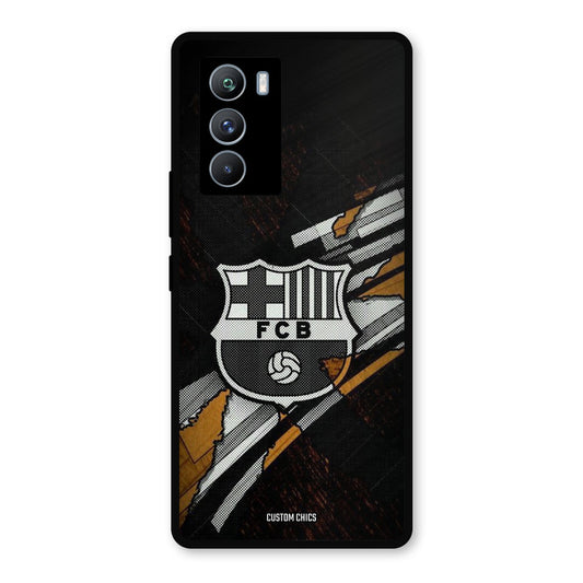 Black FCB Logo iQOO 9SE Mobile Back Cover - Sports PrintShield Case