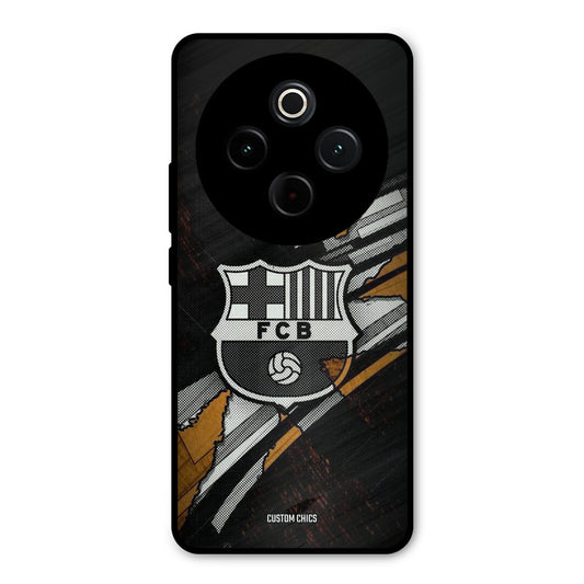 Black FCB Logo Vivo T4 Mobile Back Cover - Sports PrintShield Case