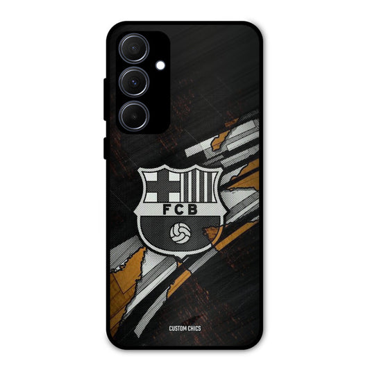 Black FCB Logo Samsung Galaxy A35 5G Mobile Back Cover - Sports PrintShield Case