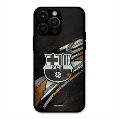Black FCB Logo  iPhone 14 Pro Max Mobile Back Cover - Sports PrintShield Case