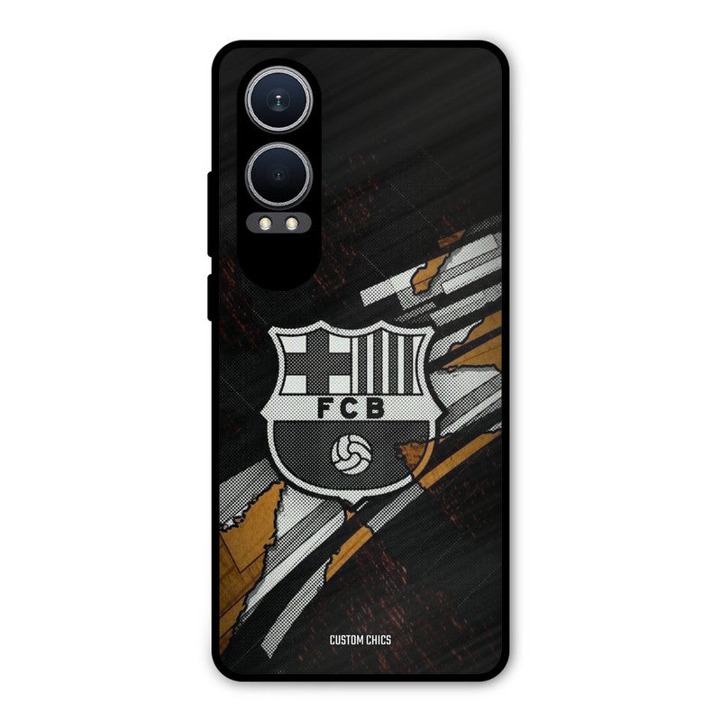 Black FCB Logo Oneplus Nord CE4 Lite Mobile Back Cover - Sports PrintShield Case