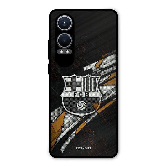Black FCB Logo Oneplus Nord CE4 Lite Mobile Back Cover - Sports PrintShield Case