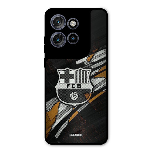 Black FCB Logo Motorola Edge 50 Neo Mobile Back Cover - Sports PrintShield Case