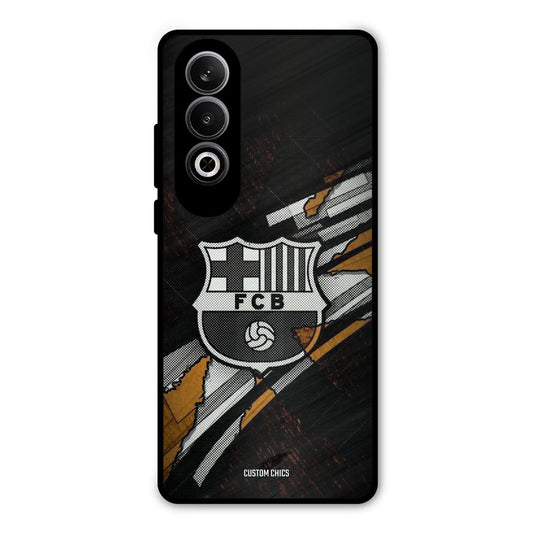 Black FCB Logo OnePlus Nord CE4 Mobile Back Cover - Sports PrintShield Case