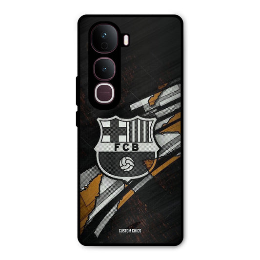 Black FCB Logo Vivo Y400 Pro Mobile Back Cover - Sports PrintShield Case