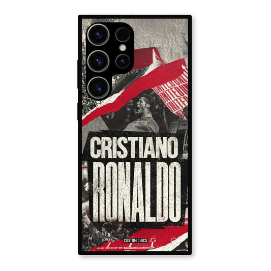 Black Paper Art Ronaldo Samsung Galaxy S23 Ultra Mobile Back Cover - Sports PrintShield Case