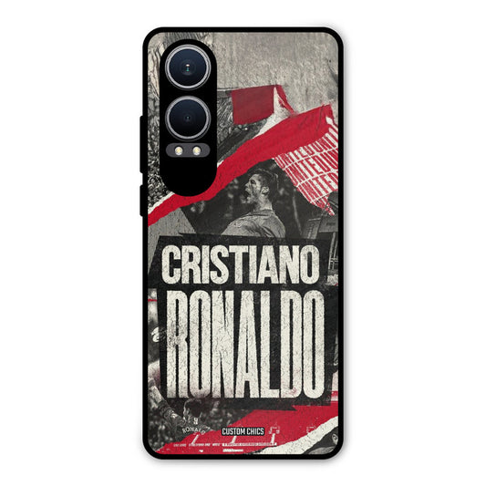 Black Paper Art Ronaldo Oneplus Nord CE4 Lite Mobile Back Cover - Sports PrintShield Case