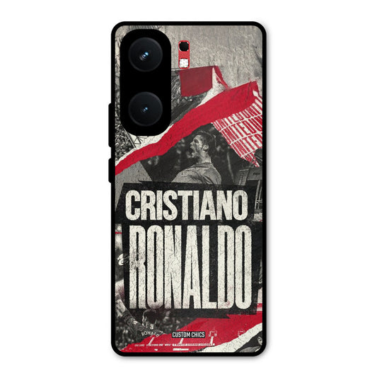 Black Paper Art Ronaldo iQOO Neo 9 Pro Mobile Back Cover - Sports PrintShield Case