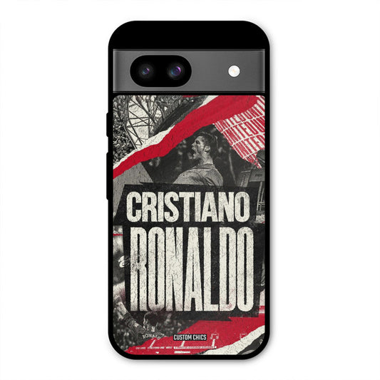 Black Paper Art Ronaldo Google Pixel 8a Mobile Back Cover - Sports PrintShield Case