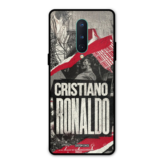Black Paper Art Ronaldo Oneplus 8 Mobile Back Cover - Sports PrintShield Case
