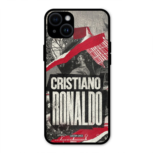 Black Paper Art Ronaldo  iPhone 14 Plus Mobile Back Cover - Sports PrintShield Case