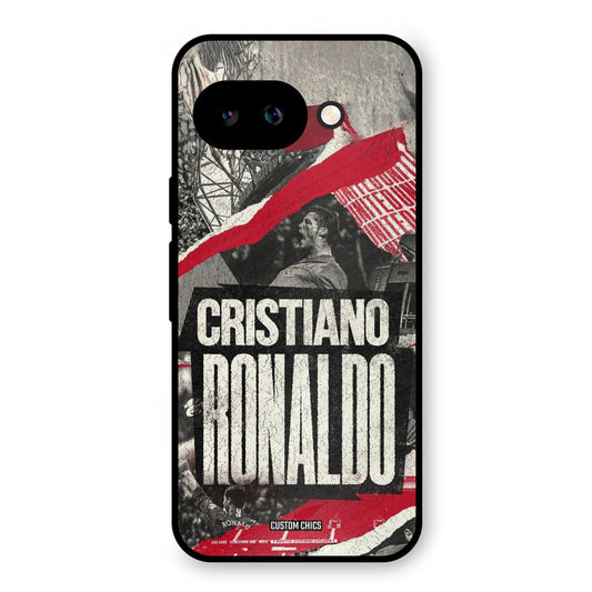 Black Paper Art Ronaldo Google Pixel 9A Mobile Back Cover - Sports PrintShield Case