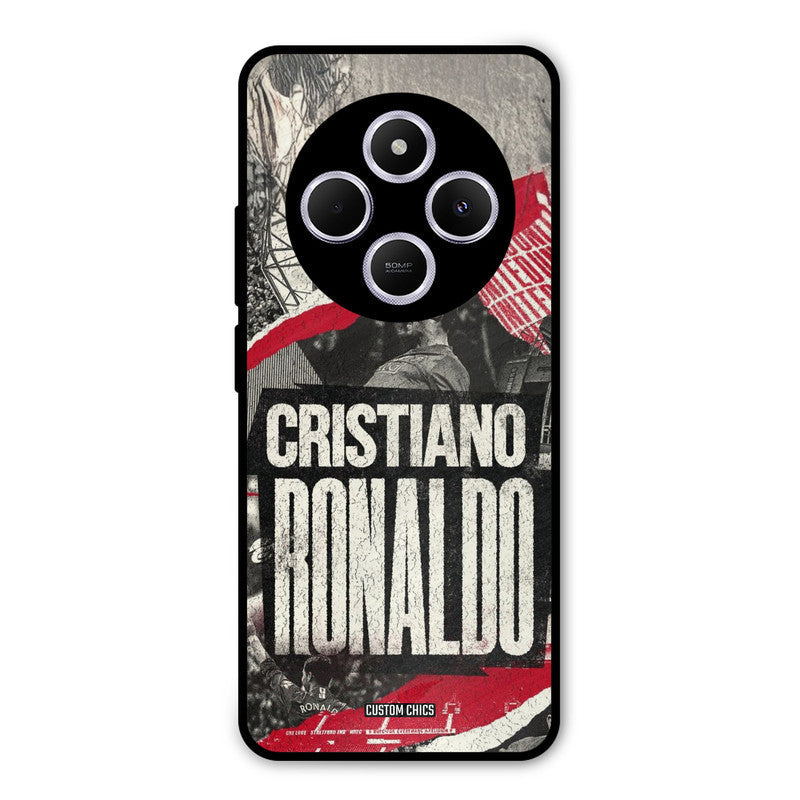 Black Paper Art Ronaldo Poco M7 Mobile Back Cover - Sports PrintShield Case