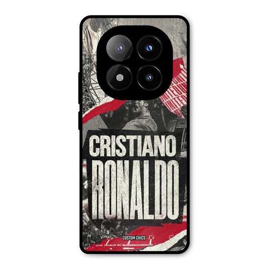 Black Paper Art Ronaldo Redmi Note 14 Pro Plus 5G Mobile Back Cover - Sports PrintShield Case