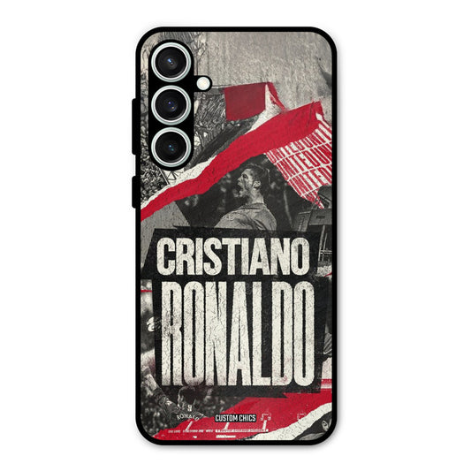 Black Paper Art Ronaldo Samsung Galaxy S23 Mobile Back Cover - Sports PrintShield Case