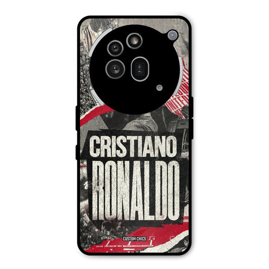 Black Paper Art Ronaldo Nothing Phone 3A Pro Mobile Back Cover - Sports PrintShield Case