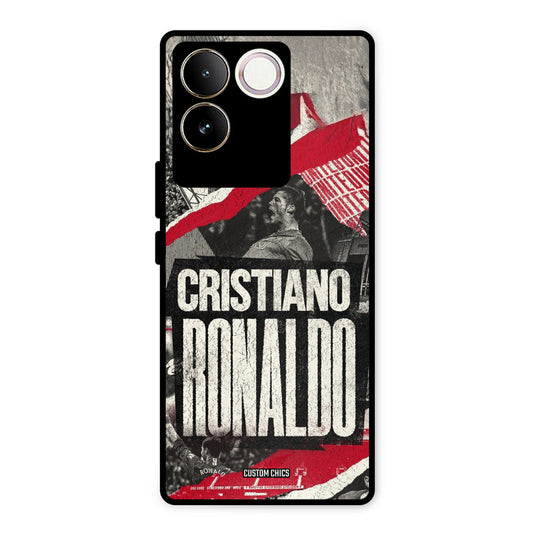 Black Paper Art Ronaldo iQOO Z7 Pro Mobile Back Cover - Sports PrintShield Case