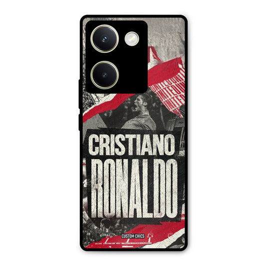 Black Paper Art Ronaldo Vivo Y200 Pro Mobile Back Cover - Sports PrintShield Case