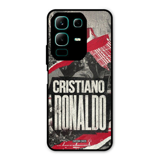 Black Paper Art Ronaldo Infinix Note 50x Mobile Back Cover - Sports PrintShield Case