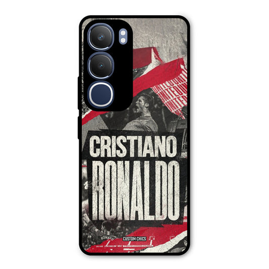 Black Paper Art Ronaldo Vivo Y29 Mobile Back Cover - Sports PrintShield Case
