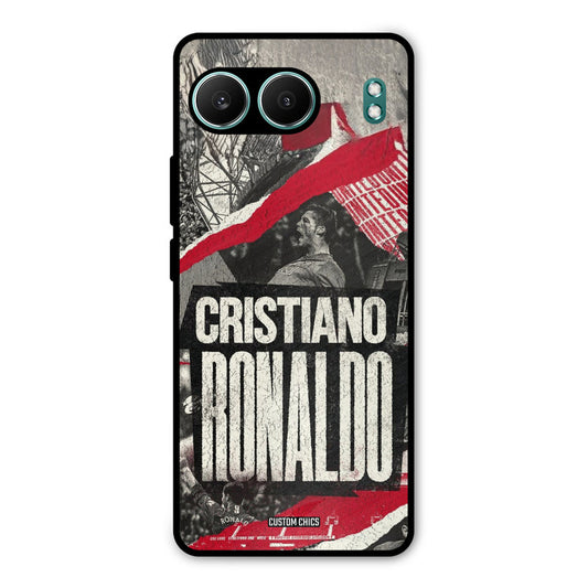 Black Paper Art Ronaldo OnePlus Nord 4 Mobile Back Cover - Sports PrintShield Case