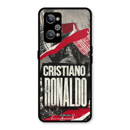 Black Paper Art Ronaldo Realme GT Neo 2 Mobile Back Cover - Sports PrintShield Case