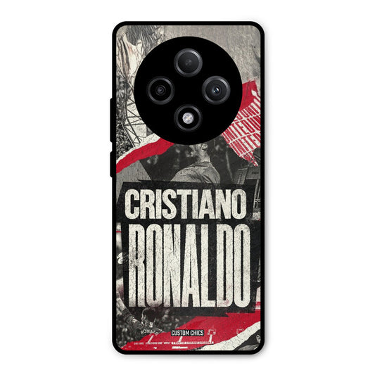 Black Paper Art Ronaldo Oppo F27 Pro Plus 5G Mobile Back Cover - Sports PrintShield Case