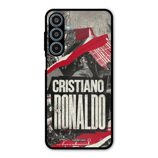 Black Paper Art Ronaldo Samsung Galaxy M35 5G Mobile Back Cover - Sports PrintShield Case