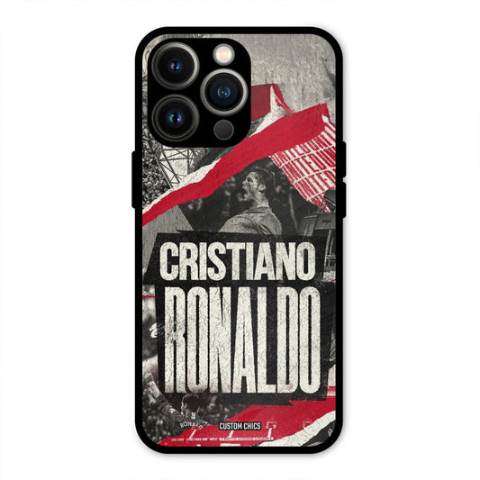 Black Paper Art Ronaldo  iPhone 13 Pro Mobile Back Cover - Sports PrintShield Case