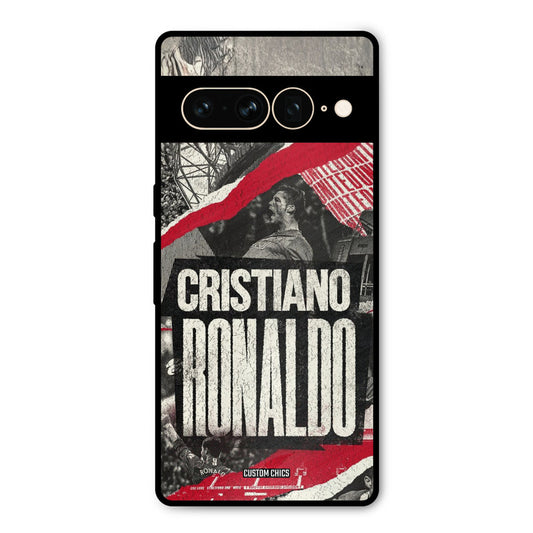 Black Paper Art Ronaldo Google Pixel 7 Pro Mobile Back Cover - Sports PrintShield Case