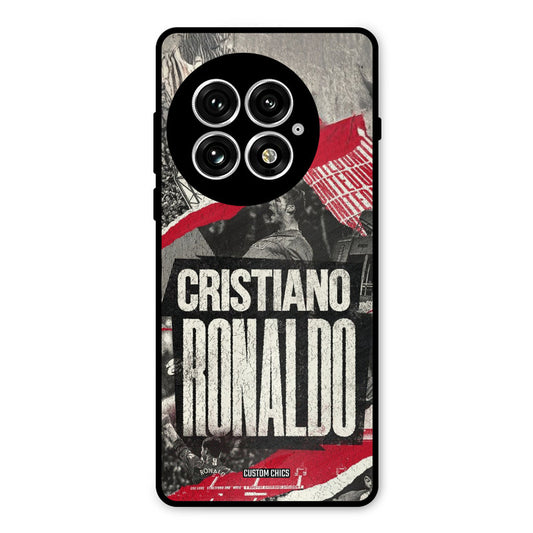 Black Paper Art Ronaldo Oneplus 13 Mobile Back Cover - Sports PrintShield Case