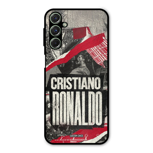 Black Paper Art Ronaldo Samsung Galaxy M34 Mobile Back Cover - Sports PrintShield Case