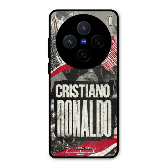 Black Paper Art Ronaldo Vivo X200 Mobile Back Cover - Sports PrintShield Case