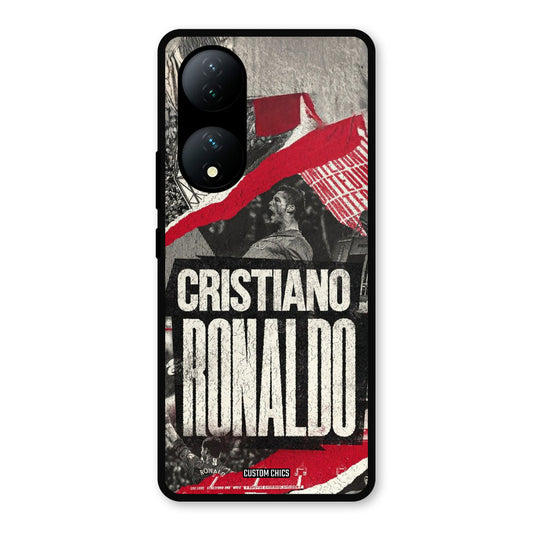 Black Paper Art Ronaldo Vivo Y100 Mobile Back Cover - Sports PrintShield Case