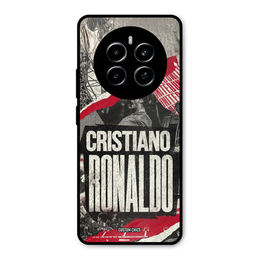 Black Paper Art Ronaldo Realme P1 5G Mobile Back Cover - Sports PrintShield Case