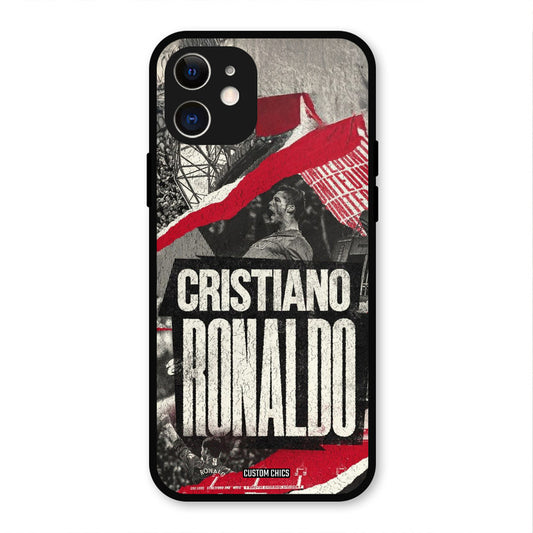 Black Paper Art Ronaldo  iPhone 12 Mobile Back Cover - Sports PrintShield Case