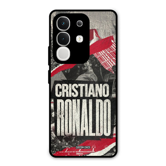 Black Paper Art Ronaldo Vivo T4x Mobile Back Cover - Sports PrintShield Case