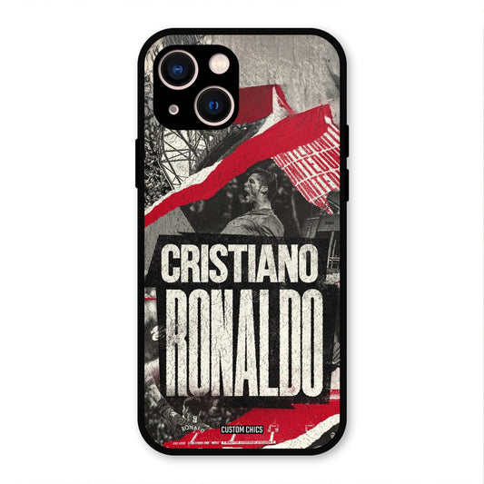 Black Paper Art Ronaldo  iPhone 13 Mobile Back Cover - Sports PrintShield Case