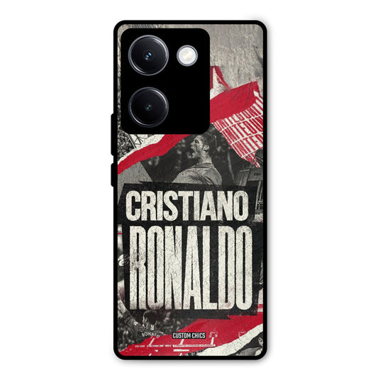 Black Paper Art Ronaldo Vivo Y300 Plus Mobile Back Cover - Sports PrintShield Case
