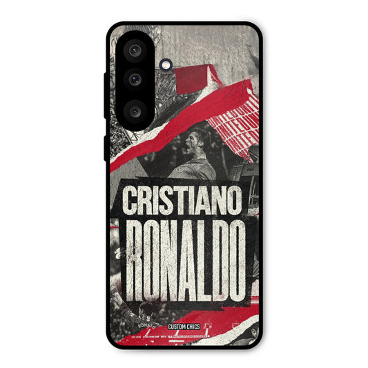 Black Paper Art Ronaldo Samsung Galaxy M56 Mobile Back Cover - Sports PrintShield Case