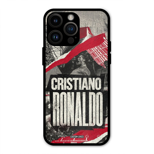 Black Paper Art Ronaldo  iPhone 14 Pro Max Mobile Back Cover - Sports PrintShield Case