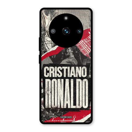 Black Paper Art Ronaldo Realme 11 Pro Plus Mobile Back Cover - Sports PrintShield Case