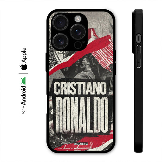 Black Paper Art Ronaldo Case – Premium PrintShield Mobile Cover